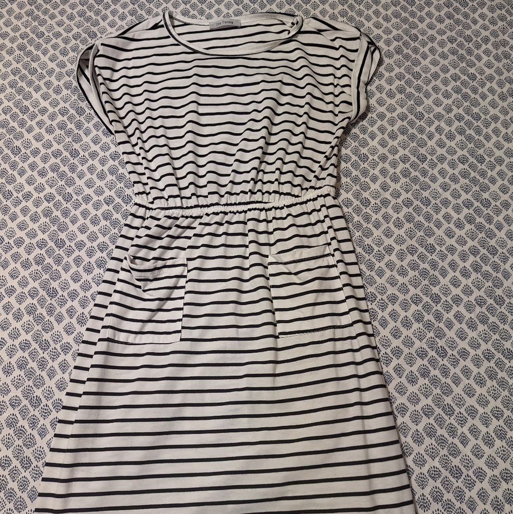 Ces Femme Striped Casual Dress